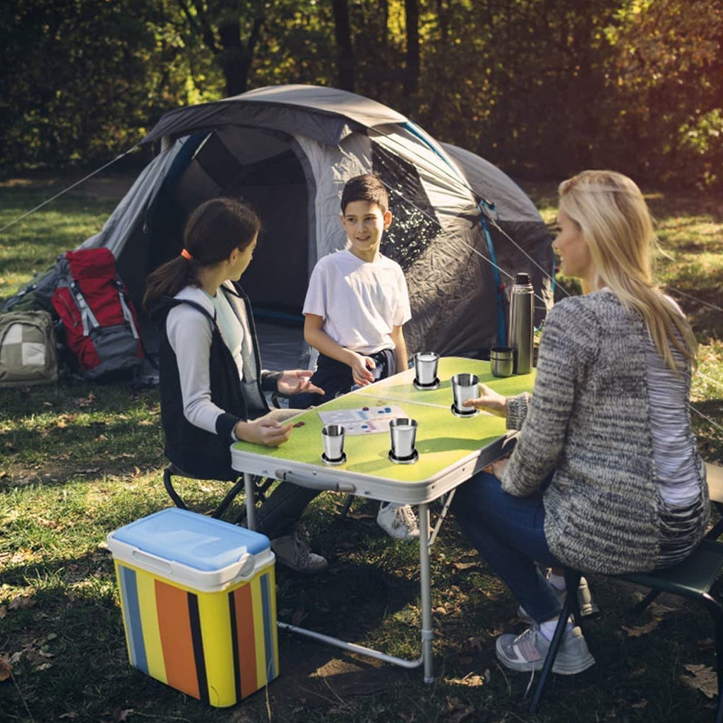 2 in 1 Camping Folding Cup with Keychain (1 Pc)