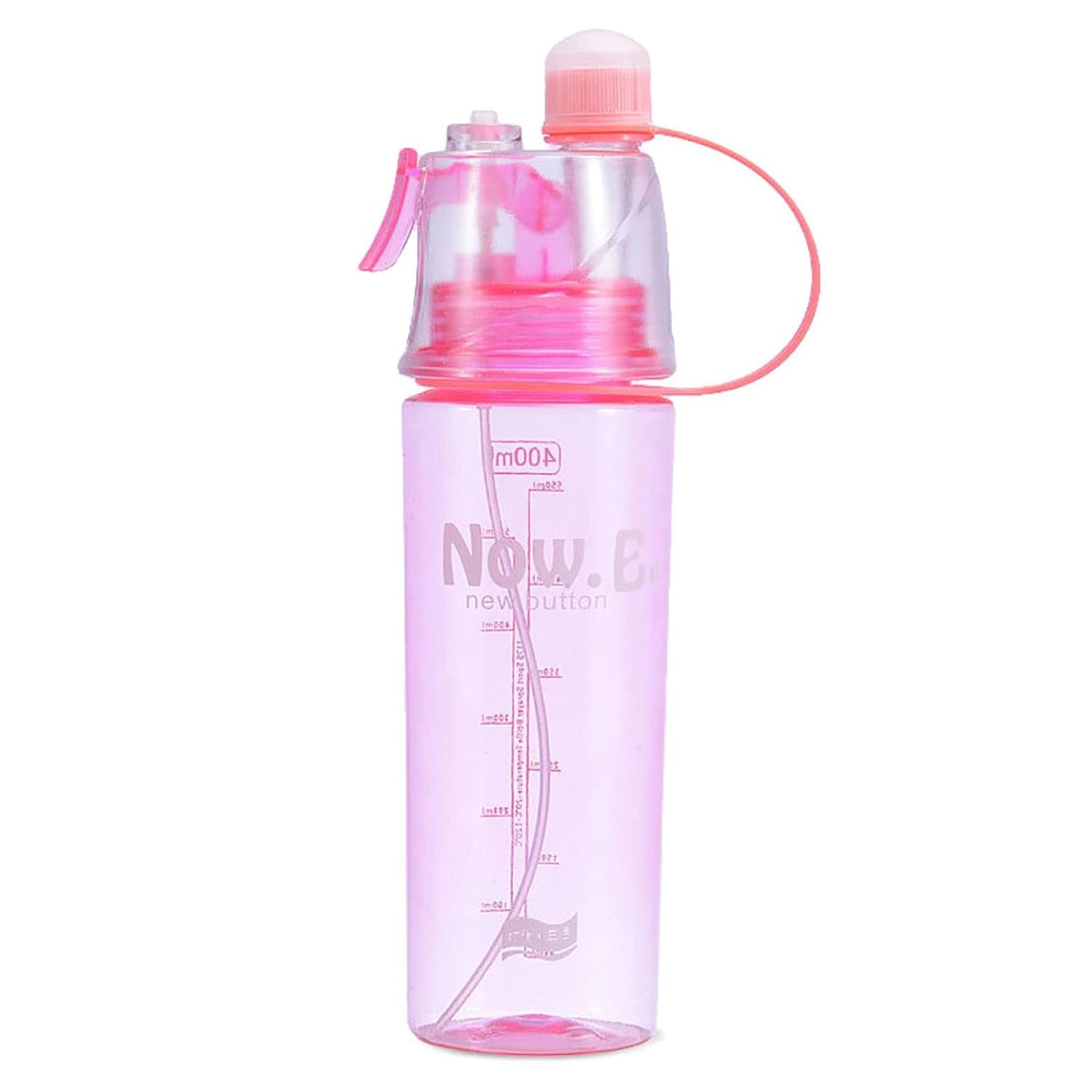 Customize Plastic 2 In 1 Mist Spray Water Bottle (Multicolor / 400 ML / 1 Pc)