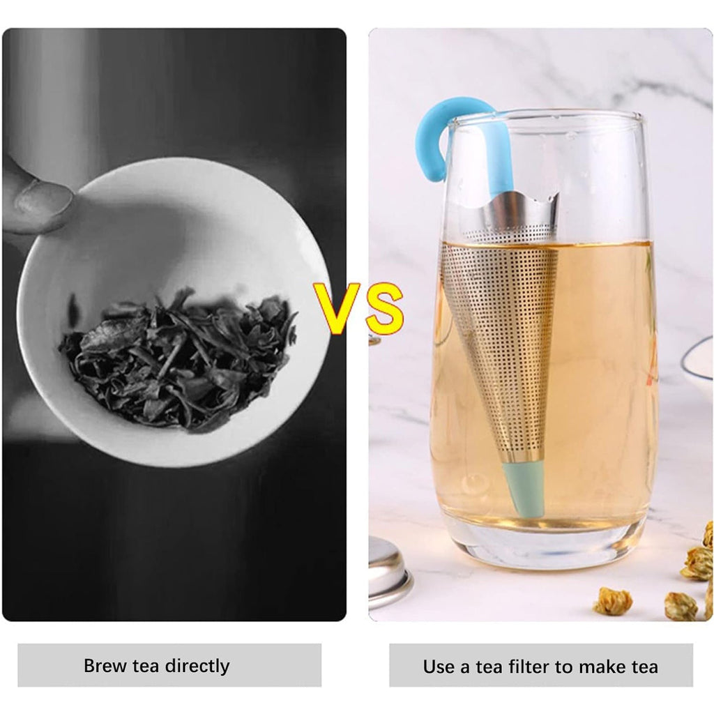 Reusable Cute Umbrella Tea Strainer With Tray / Stand (1 Pc)