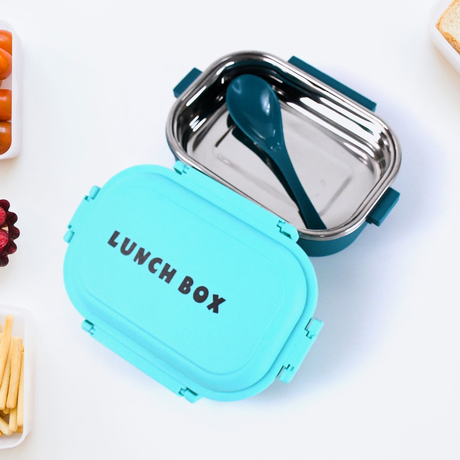 Customize Insulated Testy Stainless Steel Leakproof Lunch Box With Spoon (1 Set)