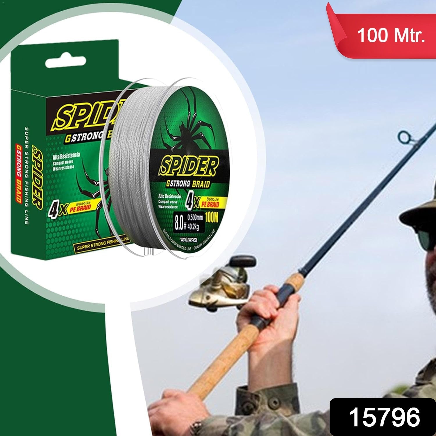 Braided Fishing Line, Abrasion Resistant Braided Wires, 100 Mtr Braided Wire