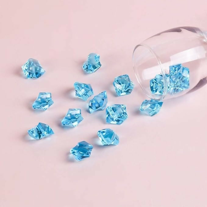 Aqua Blue Decorative Acrylic Ice Crystals Stone