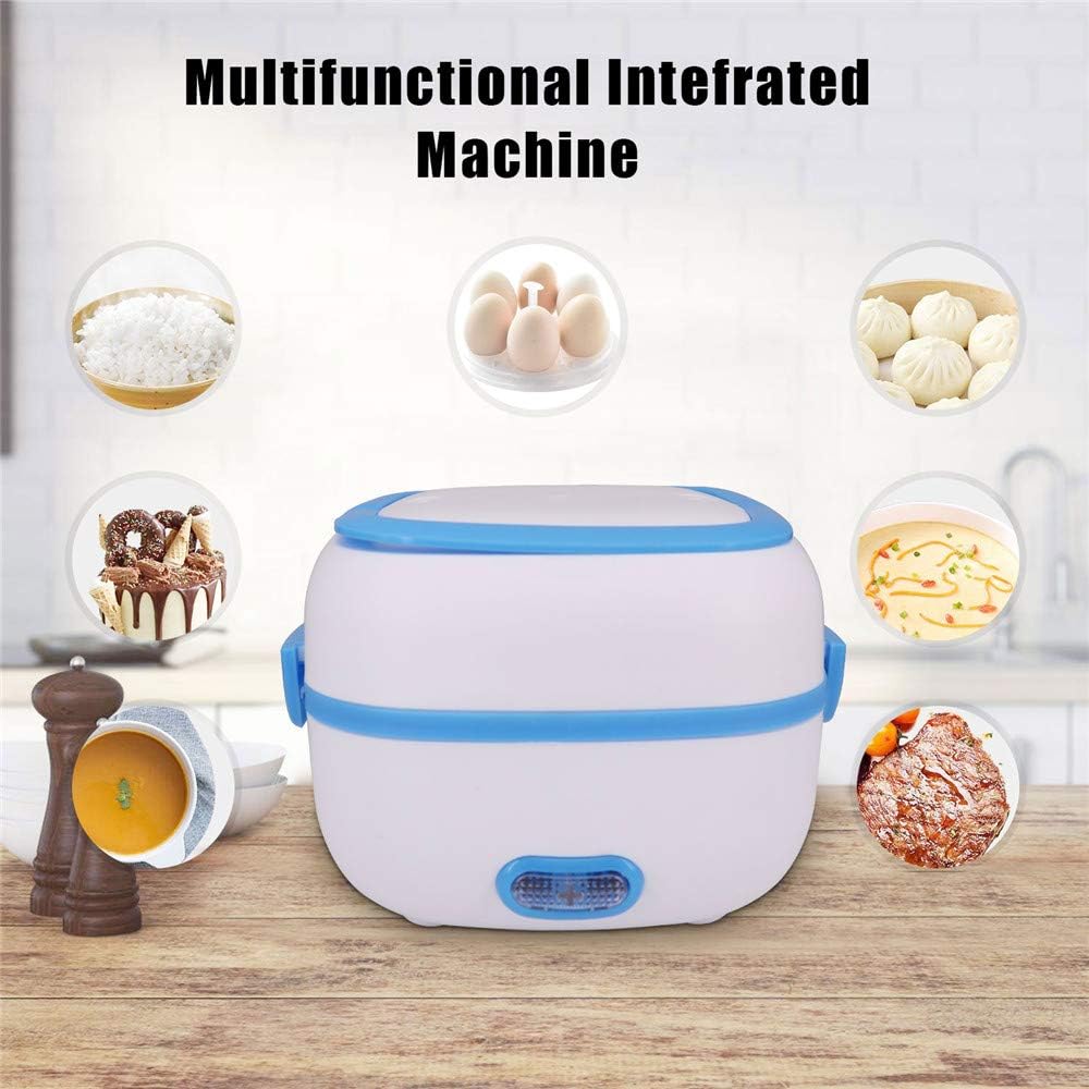 Customize Electric Lunch Box Portable Food Warmer Food Heating Lunch Box Removable Food-Grade Stainless Steel Compartments, 220V 200W, for Car, Truck, office 