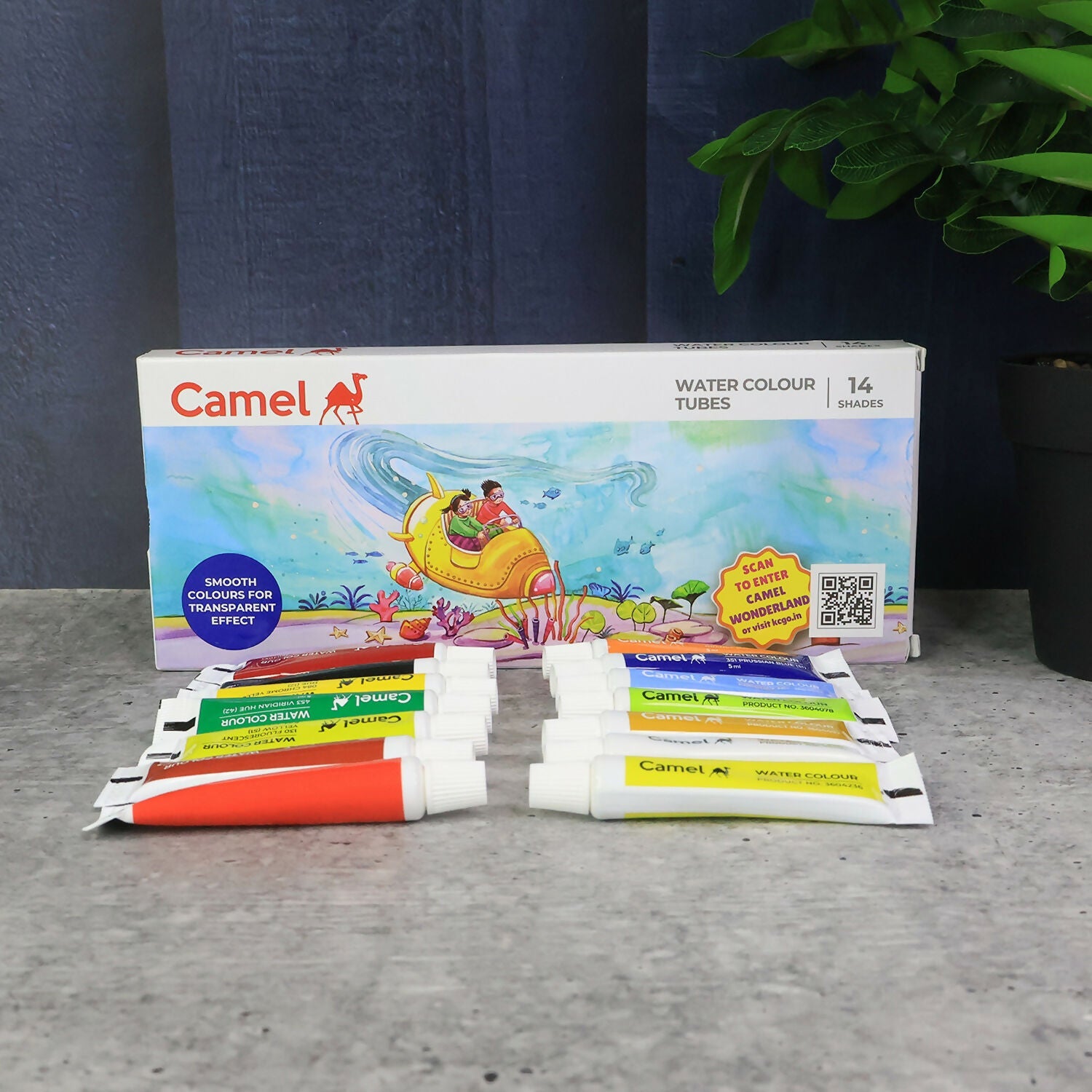 Camlin Water Colour Tubes 14 Shades Set