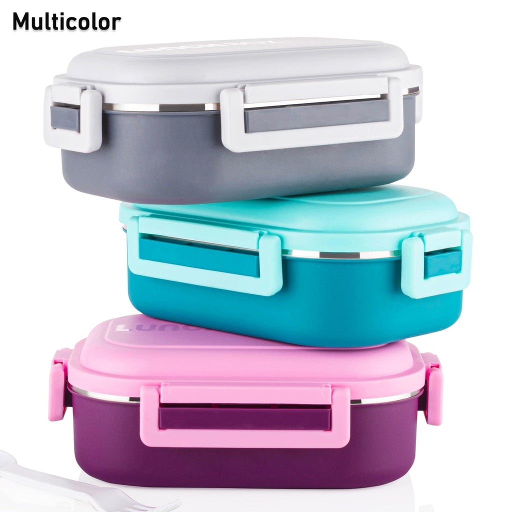 Customize Insulated Testy Stainless Steel Leakproof Lunch Box With Spoon (1 Set)