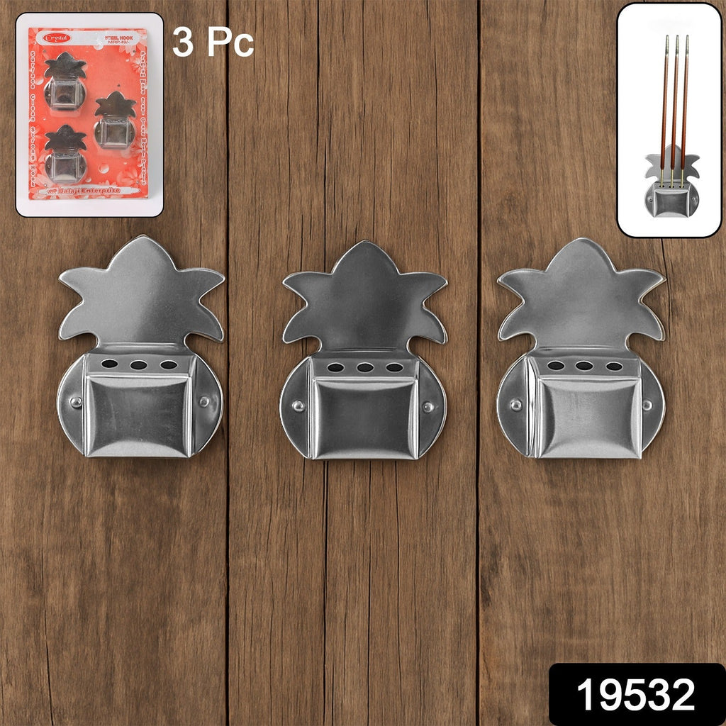 Wall-Mount Metal Incense Stick Holders (3 Pc)