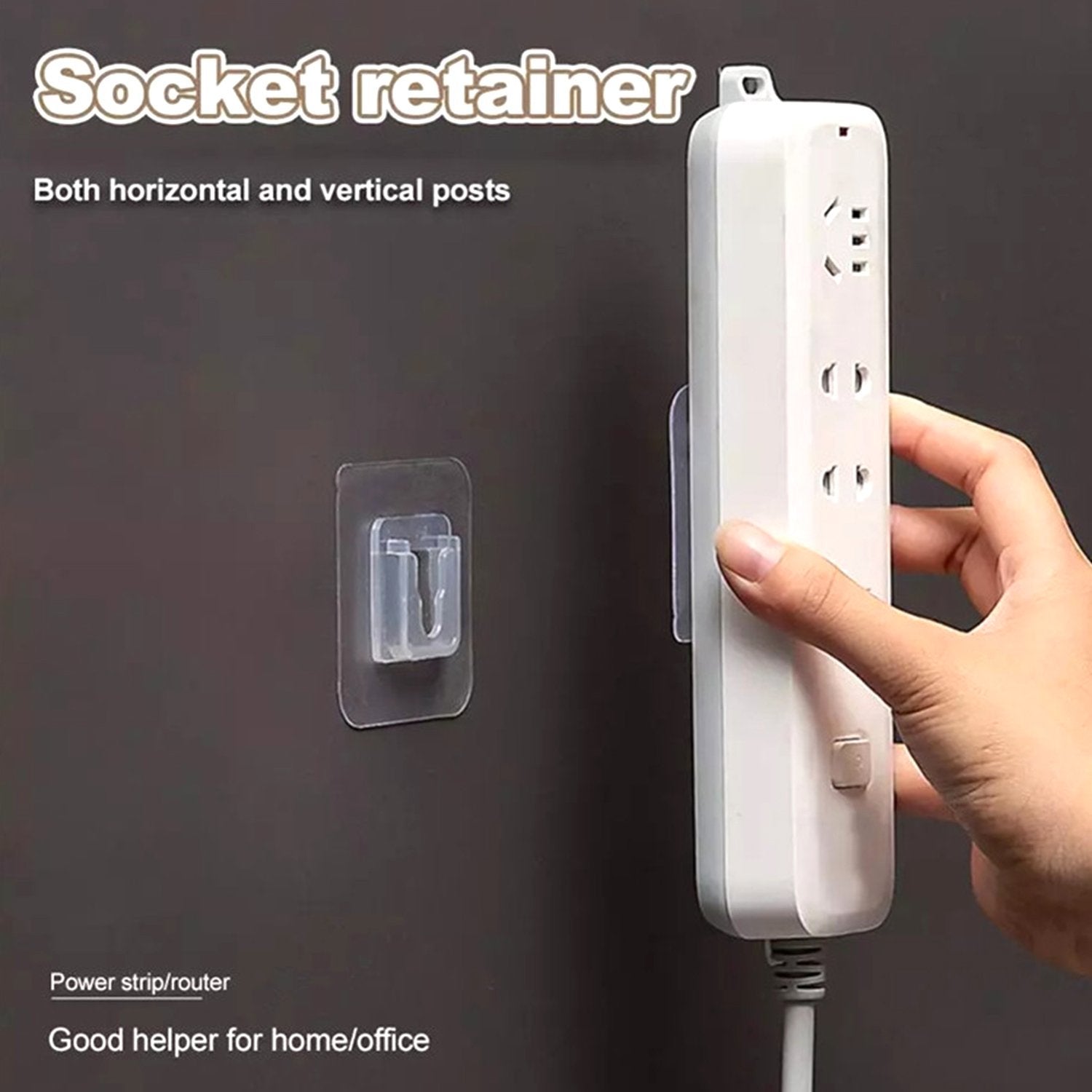 Adhesive Plastic Wall Hooks - Heavy Duty (1 Pair)