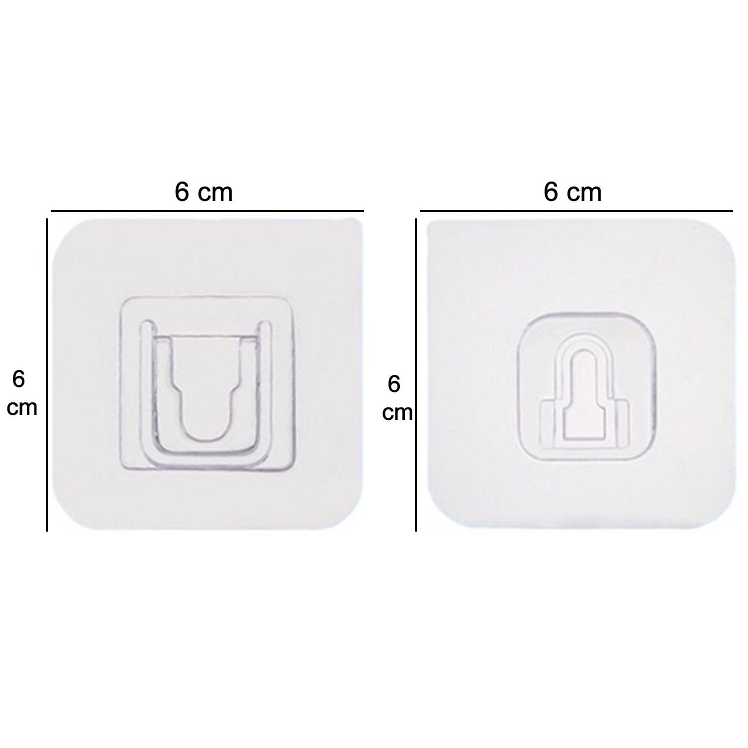 Adhesive Plastic Wall Hooks - Heavy Duty (1 Pair)