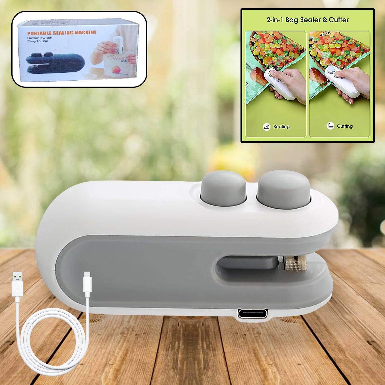 Customize Mini Bag Sealer, 2 in 1 Seal & Cutter Heat Sealers