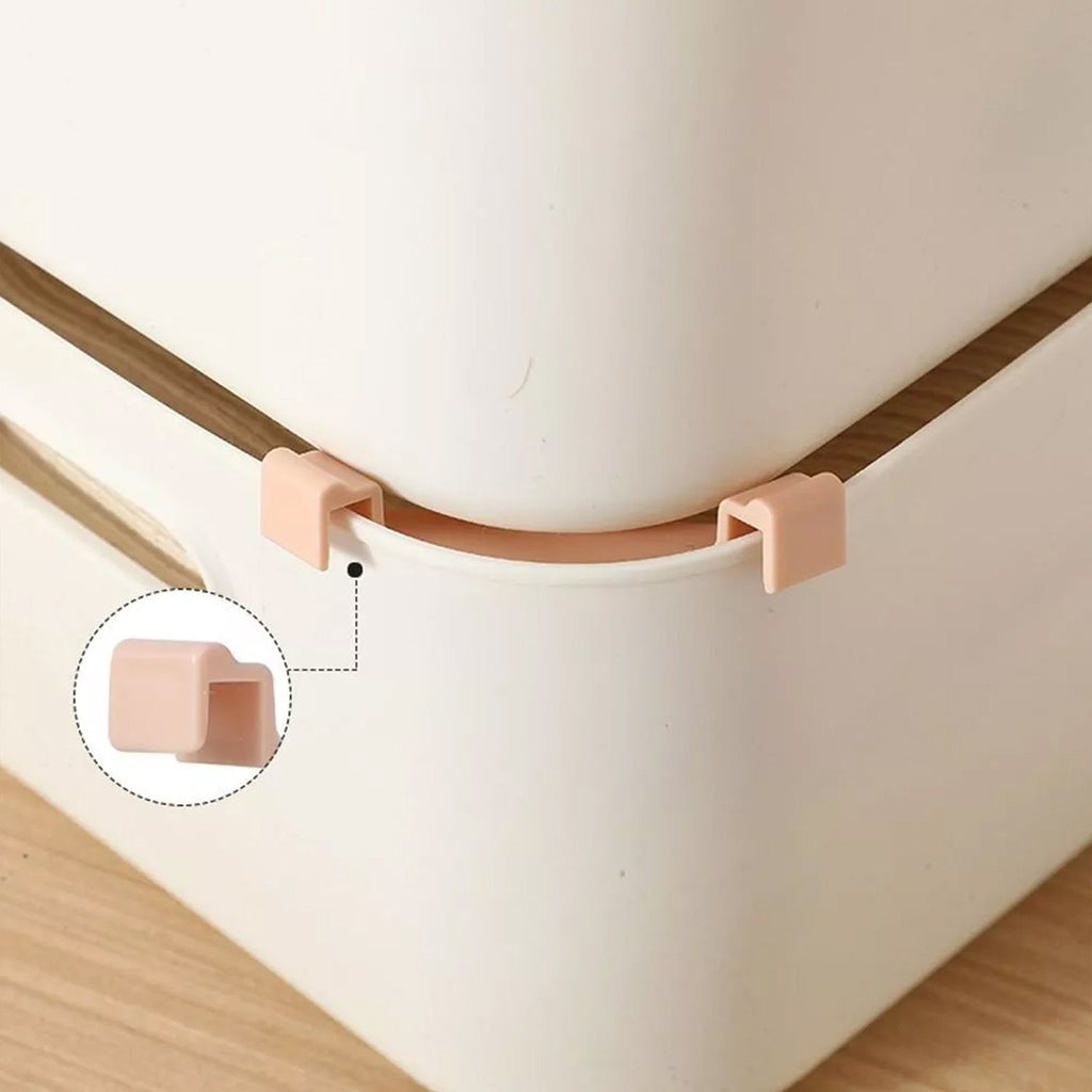 Plastic Stackable Wardrobe Organizer Clips, Core Wardrobe Box Support (8 Pcs Set)