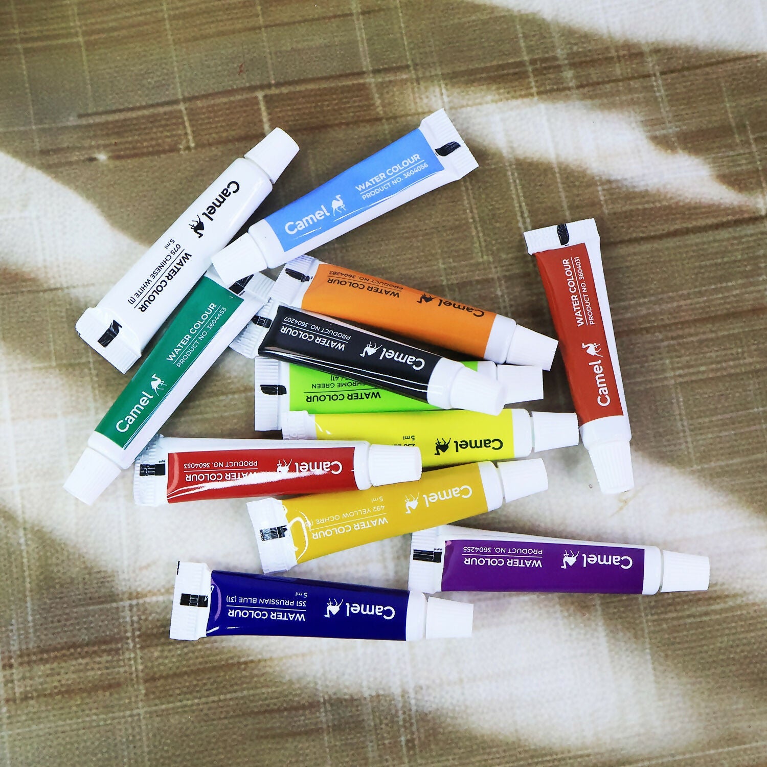 Camel Water Colour Tubes 12 Shades (5 ml Each)