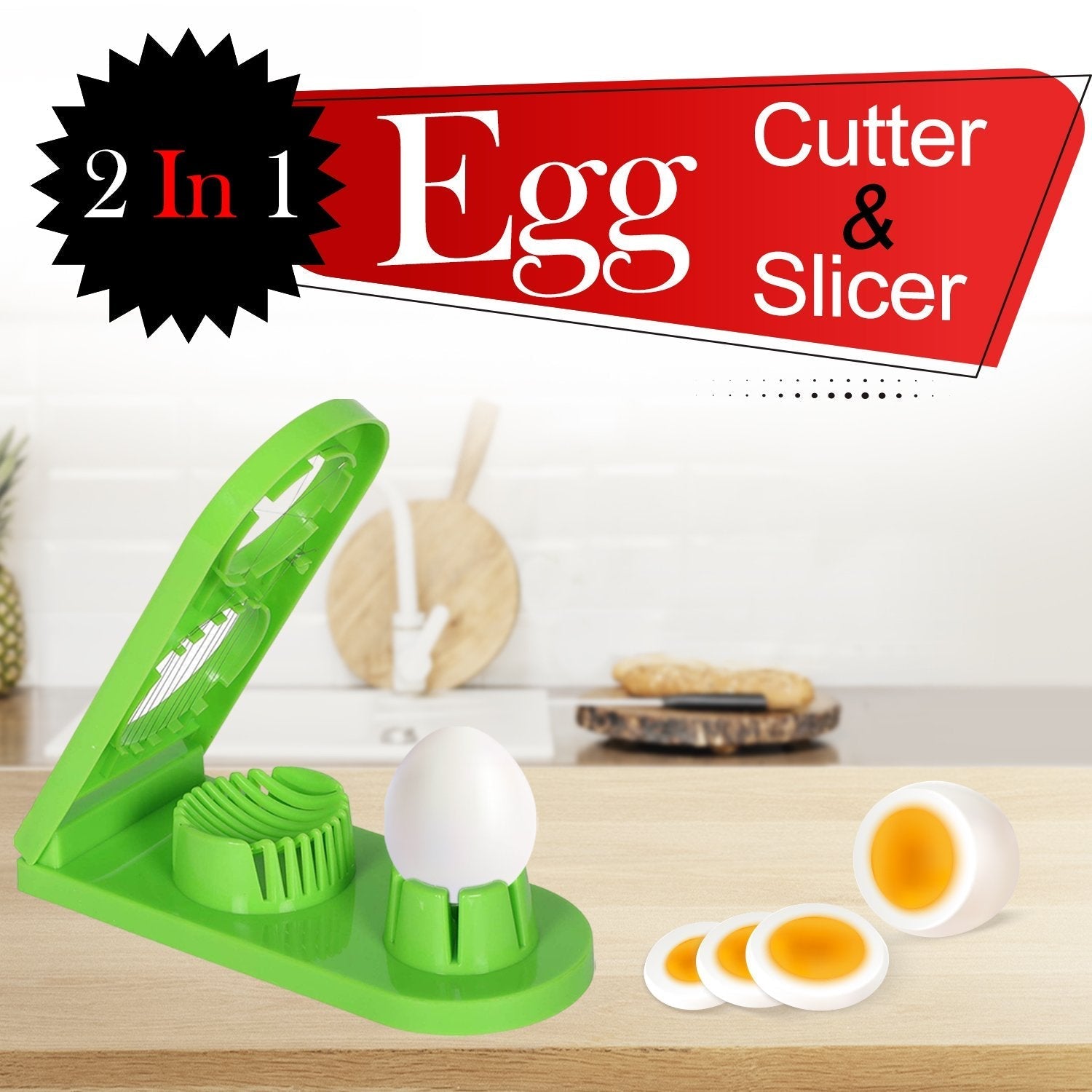 Multi-Segment 2 in 1 Egg Cutter / Slicer