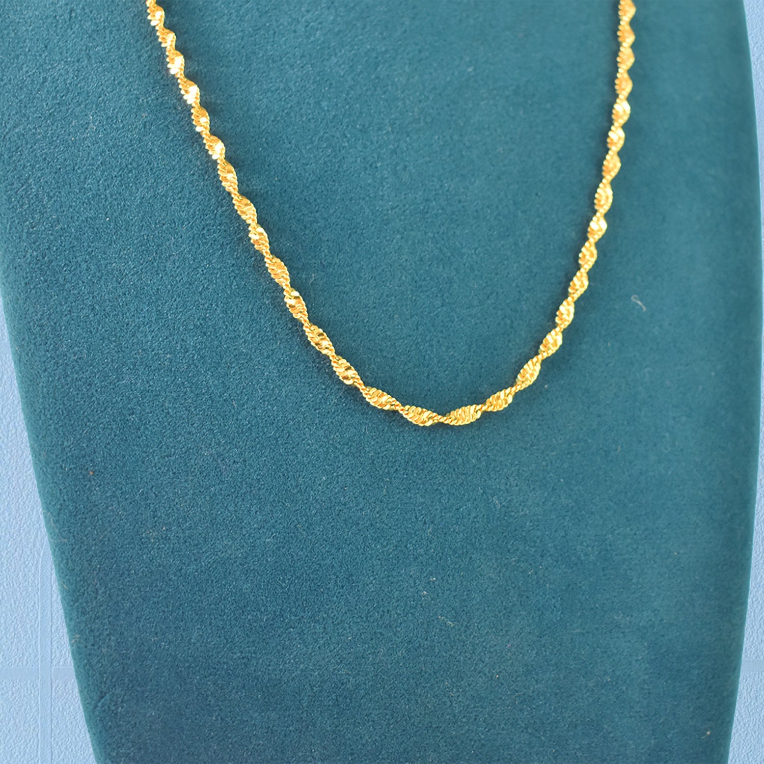 Stylish Gold Plated Fashion Jewellery LONG Wheat Chain