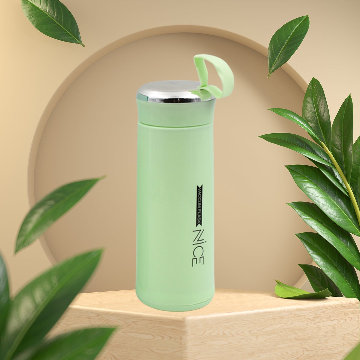 Water bottle 400ml leak proof, glass water bottle with daily water intake for gym and children, Nice Bottle (1 pc /Mix Color)