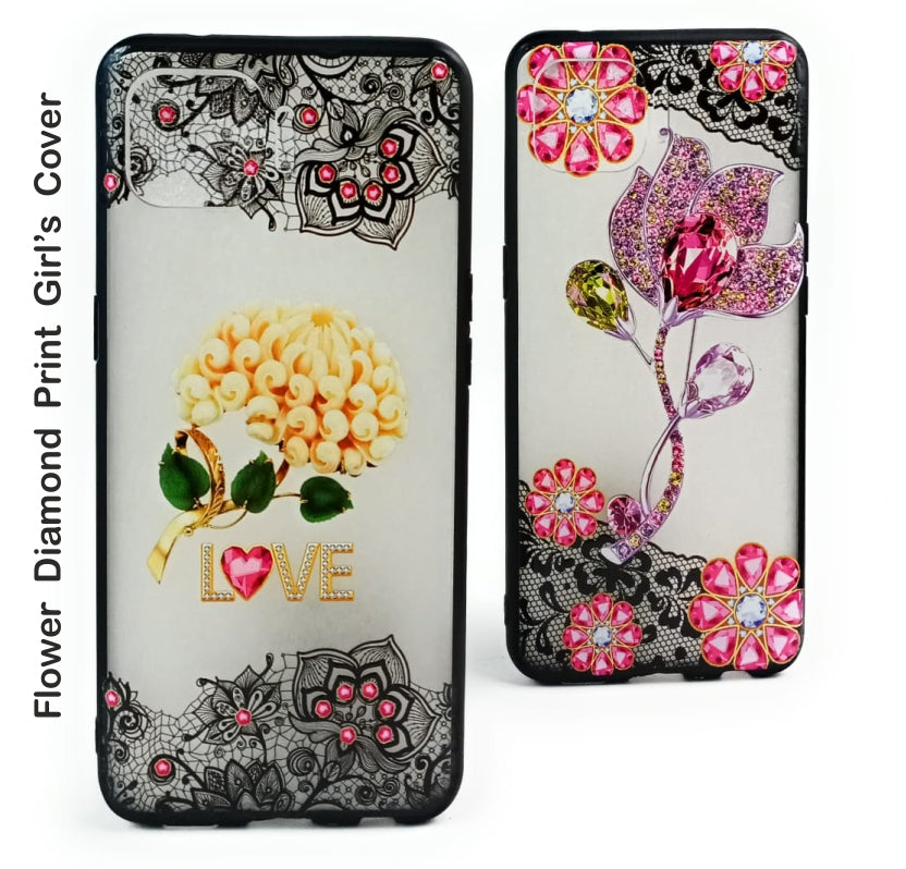 Flower Diamond Print Case Case For Vivo Y53s
