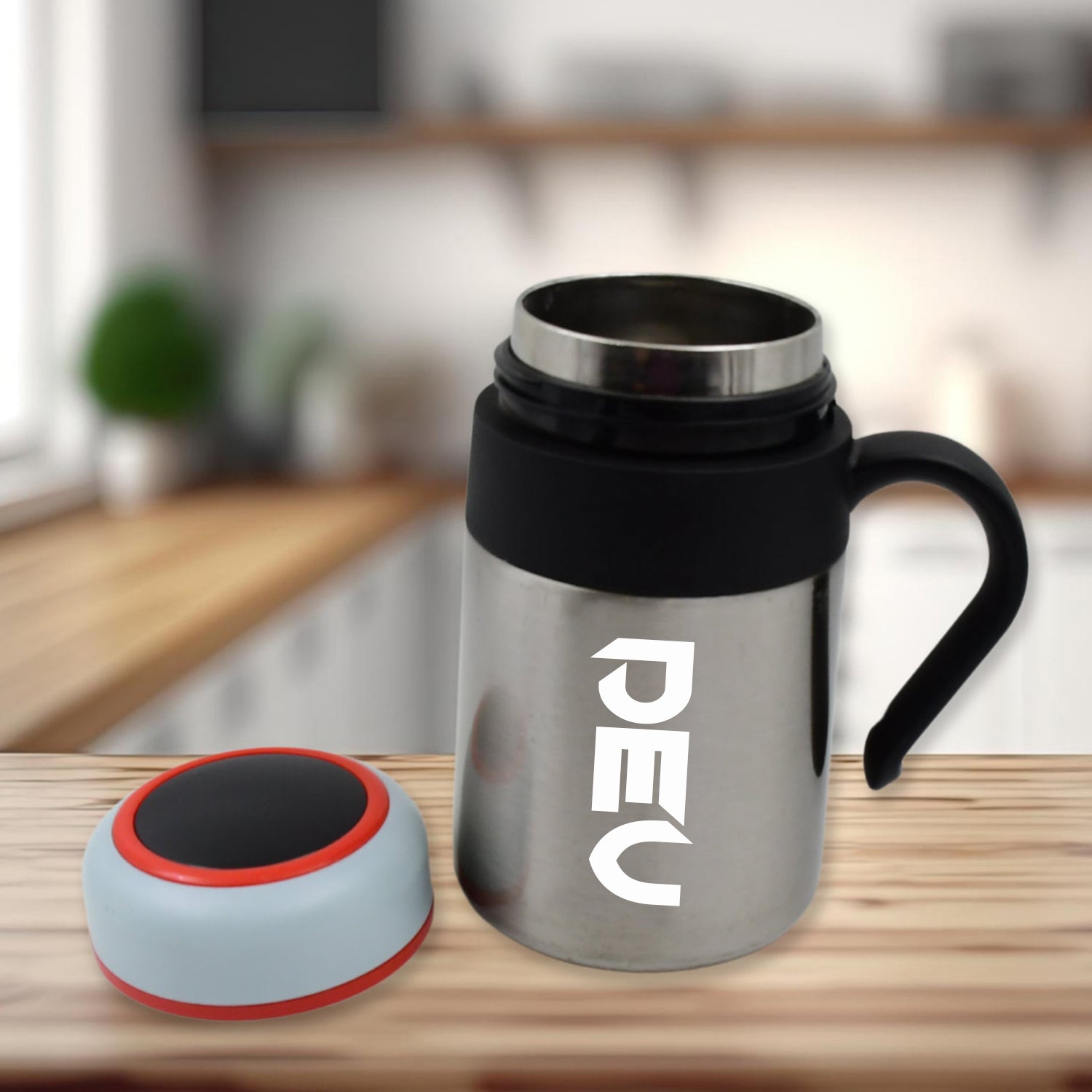 Customize Stainless Steel Mug / Bottle Vacuum Insulated Cup With Handle & Small Cup, Tumbler (420 ML)
