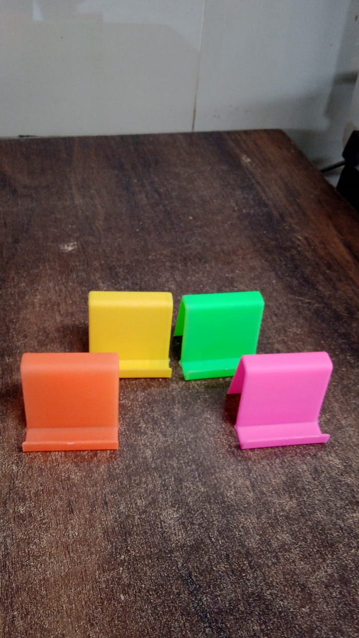 Customized / Personalized Durable Plastic Mobile Phone Stand with Angled Support (1 Pc / Mix Color)