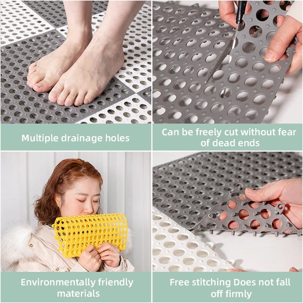 Bath Anti Slip Mat Used while bathing and toilet purposes to avoid slippery floor surfaces. (26x26 Cm)