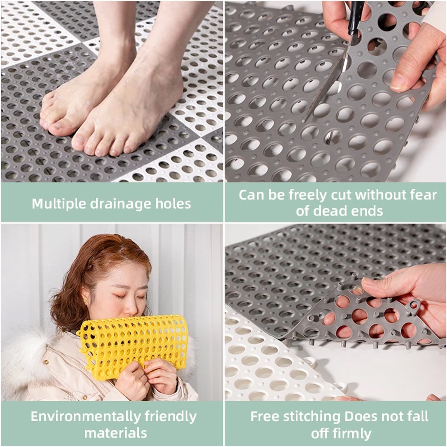 Bath Anti Slip Mat Used while bathing and toilet purposes to avoid slippery floor surfaces. (26x26 Cm)