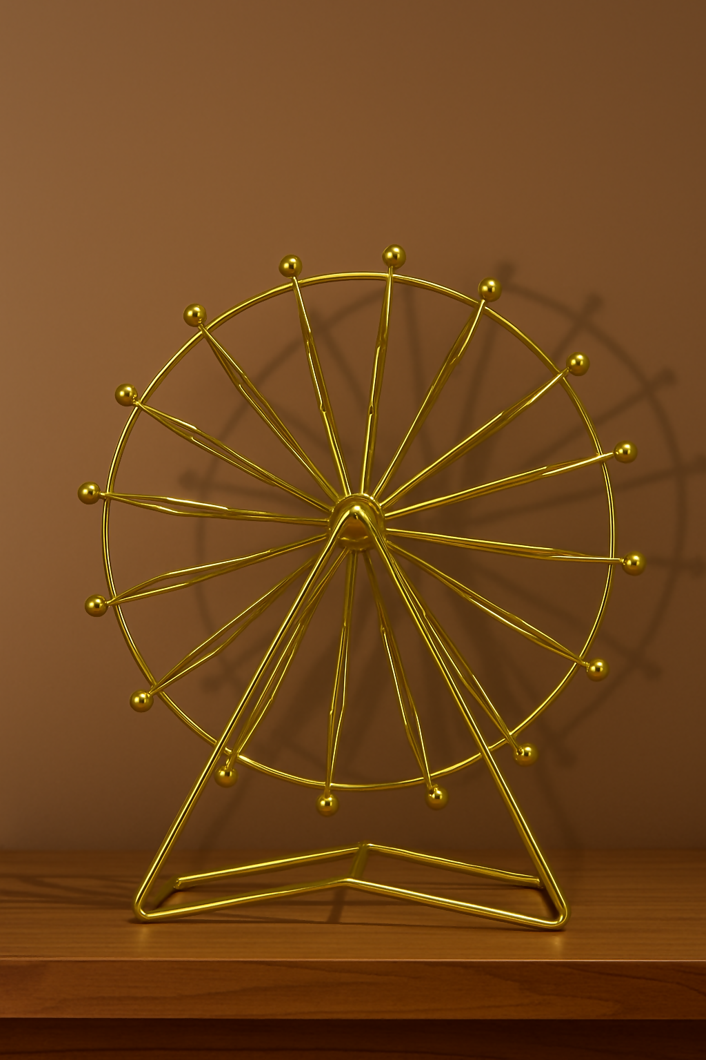 HOME DECOR Modern Minimalist Rotating Iron Wheel Tabletop Sculpture