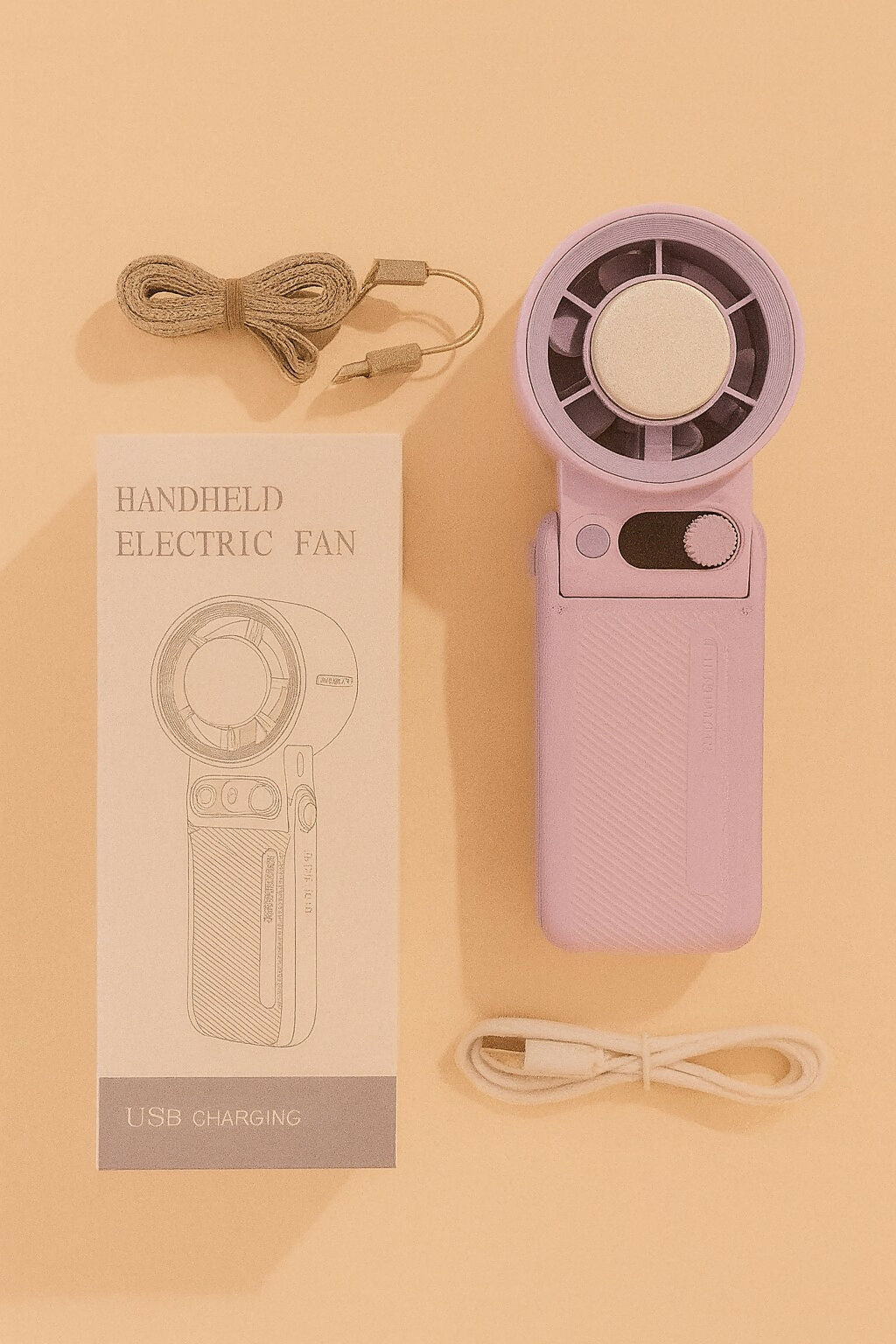 Portable Handheld Electric Fan with Cooling Metal Plate | 6000mAh Rechargeable USB Fan | Adjustable Speed Levels | Foldable Mini Desk & Travel Fan with Digital Display for Home, Office, Outdoor