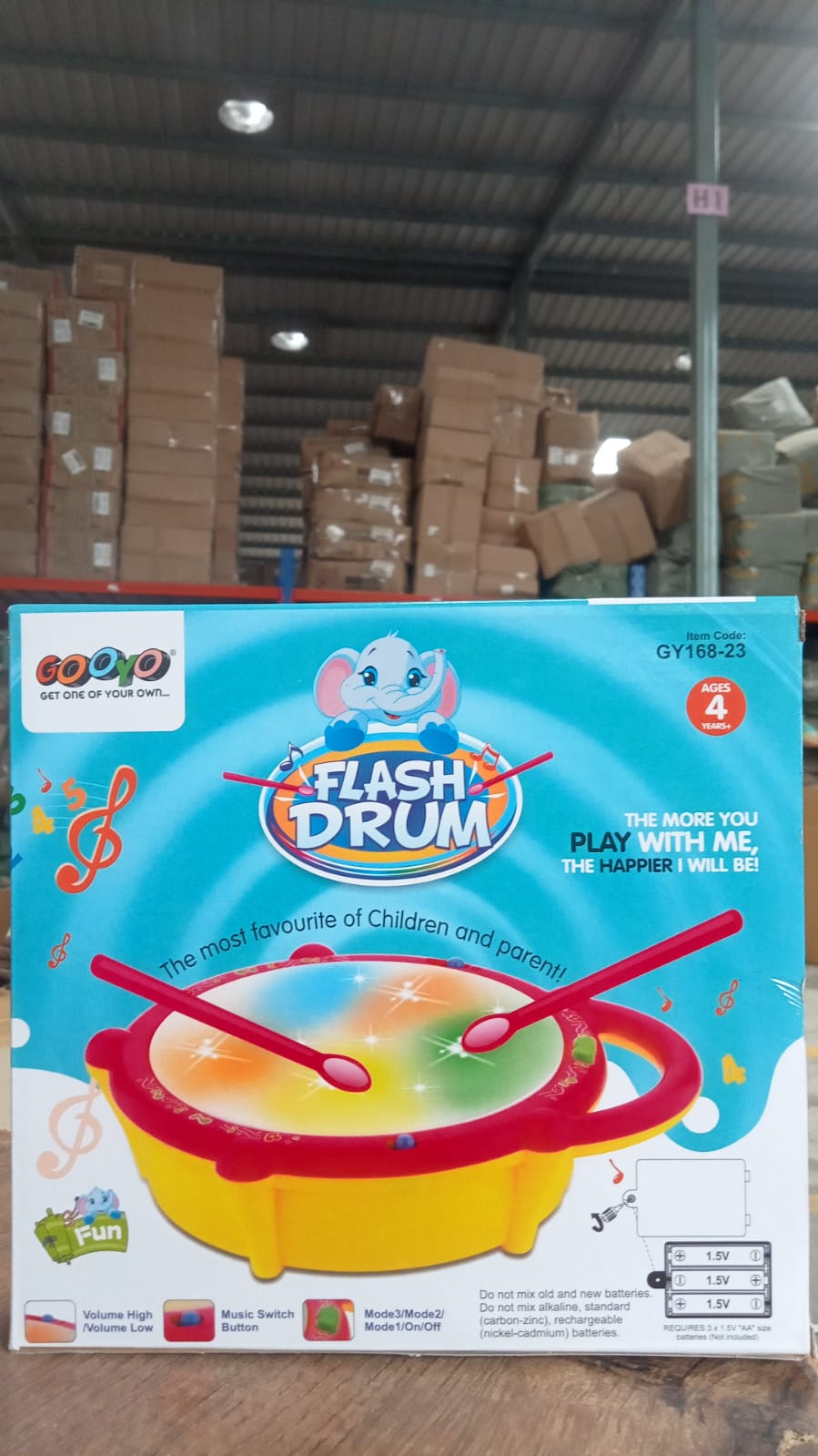 Flash Drum Toy – Colorful Musical Drum with Light Effects, Best Gift for Kids