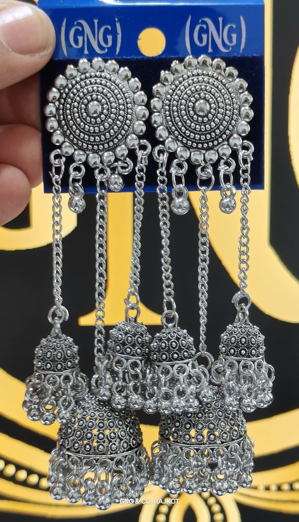 Silver Jhumka Earings