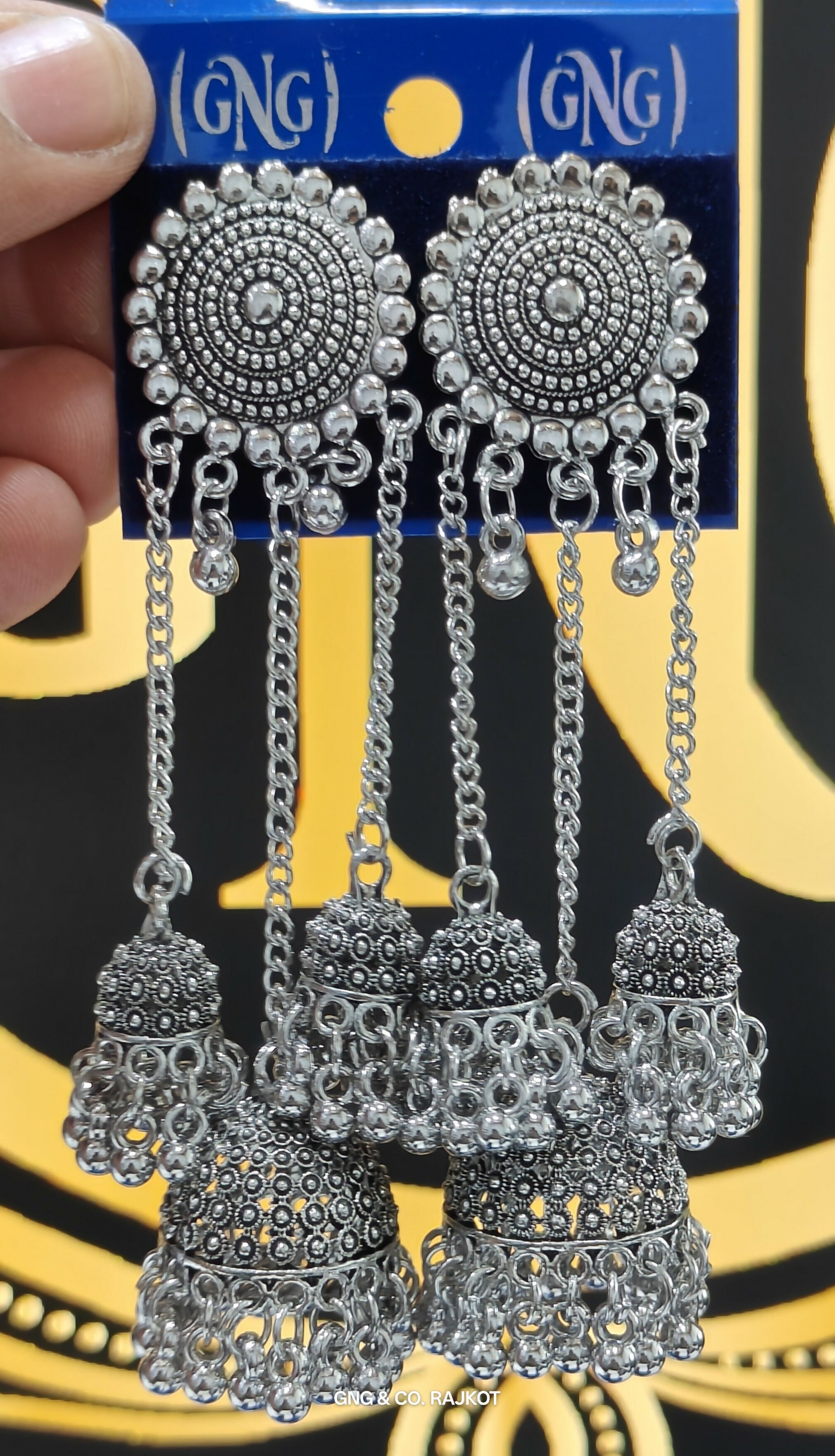 Silver Jhumka Earings
