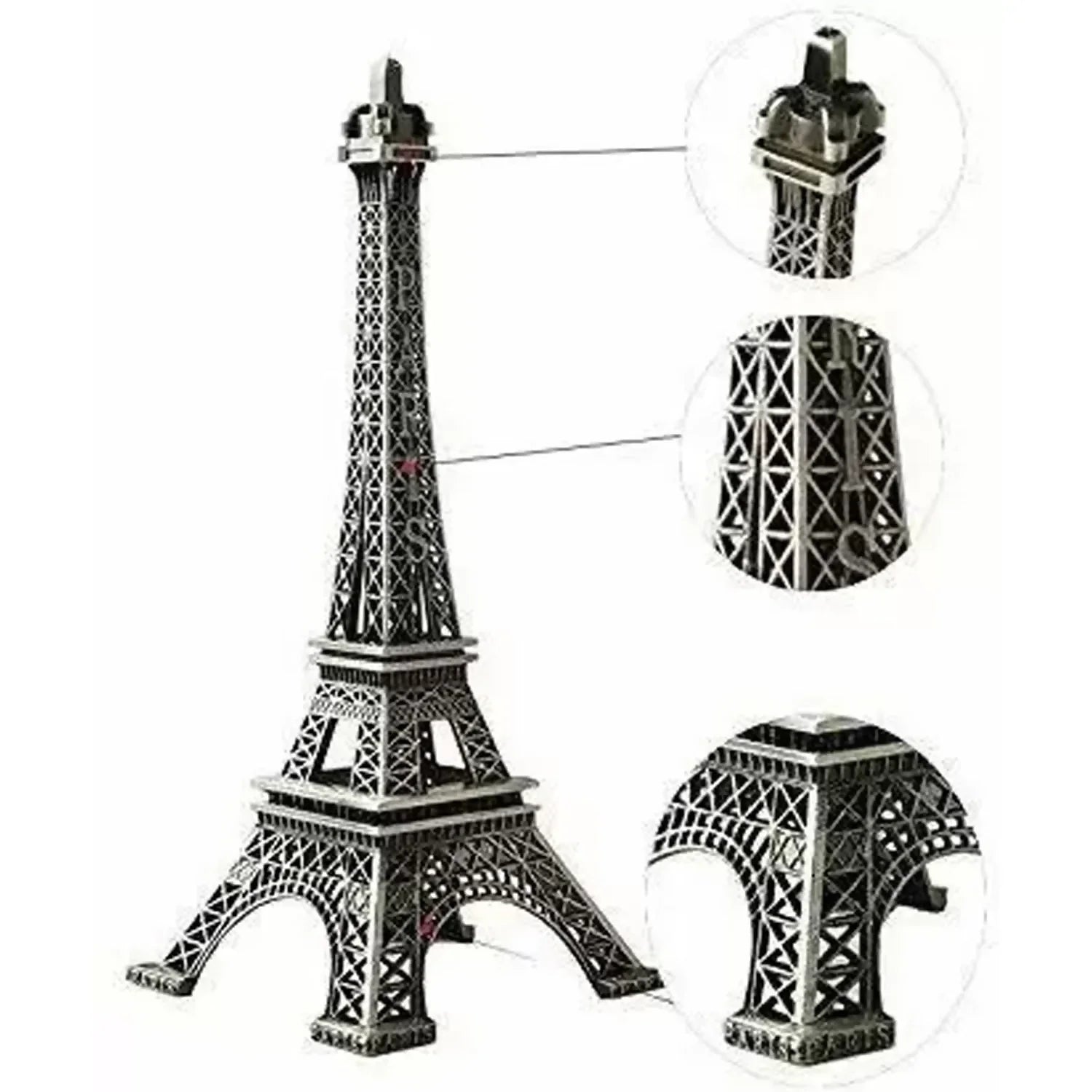 Miniature Eiffel Tower Statue – 13 cm Height × 5 cm Width – Paris Souvenir Decorative Showpiece for Home, Office & Desk Décor – Vintage Bronze Finish Metal Model