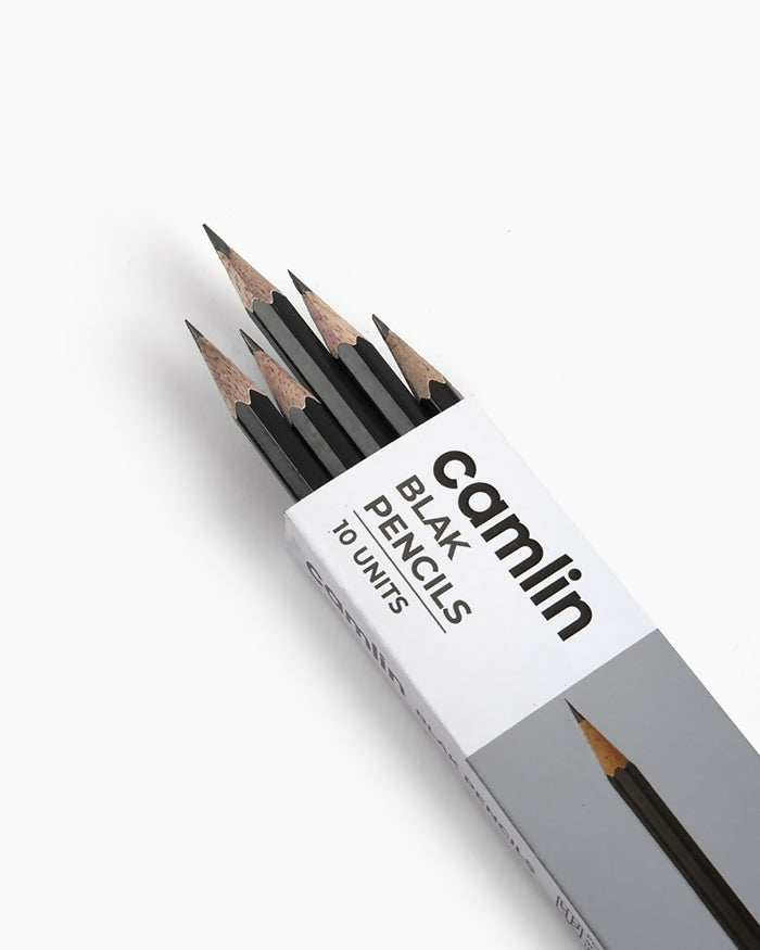 Camlin Black Pencils – Pack of 10 Smooth Writing Graphite Pencils