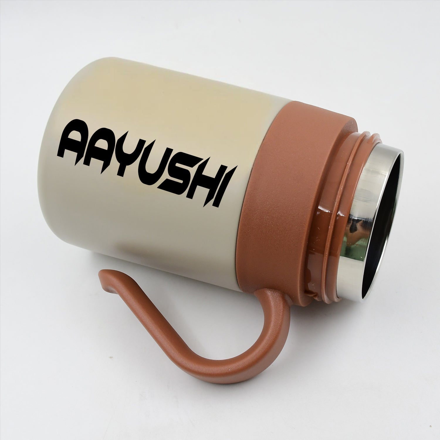 Customize Stainless Steel Mug / Bottle Vacuum Insulated Cup with Handle & Small cup, Tumbler (550 ML)