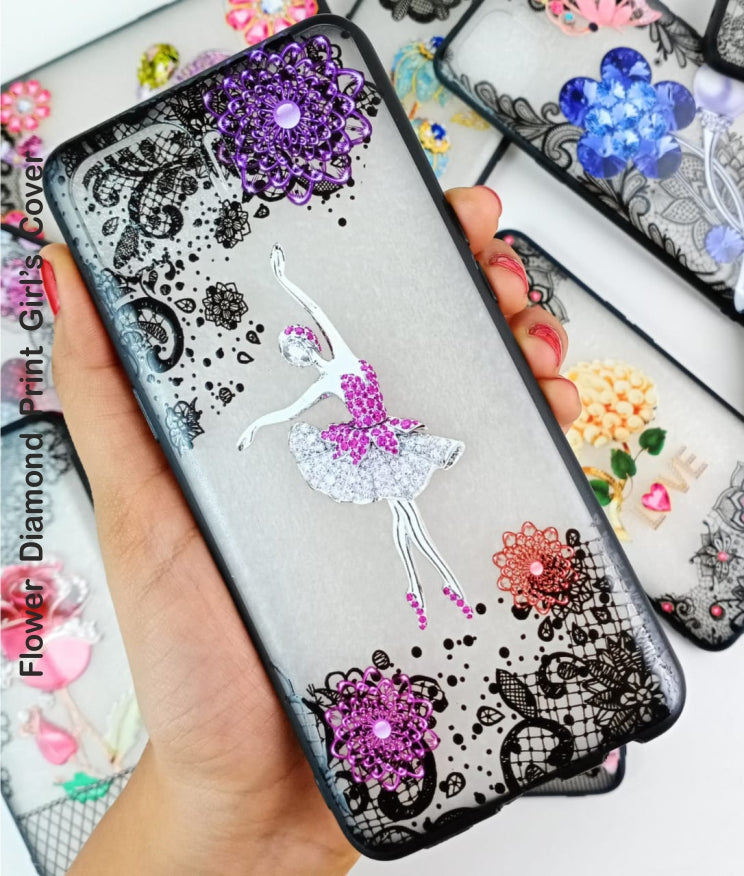 Flower Diamond Print Case Case For Vivo Y53s