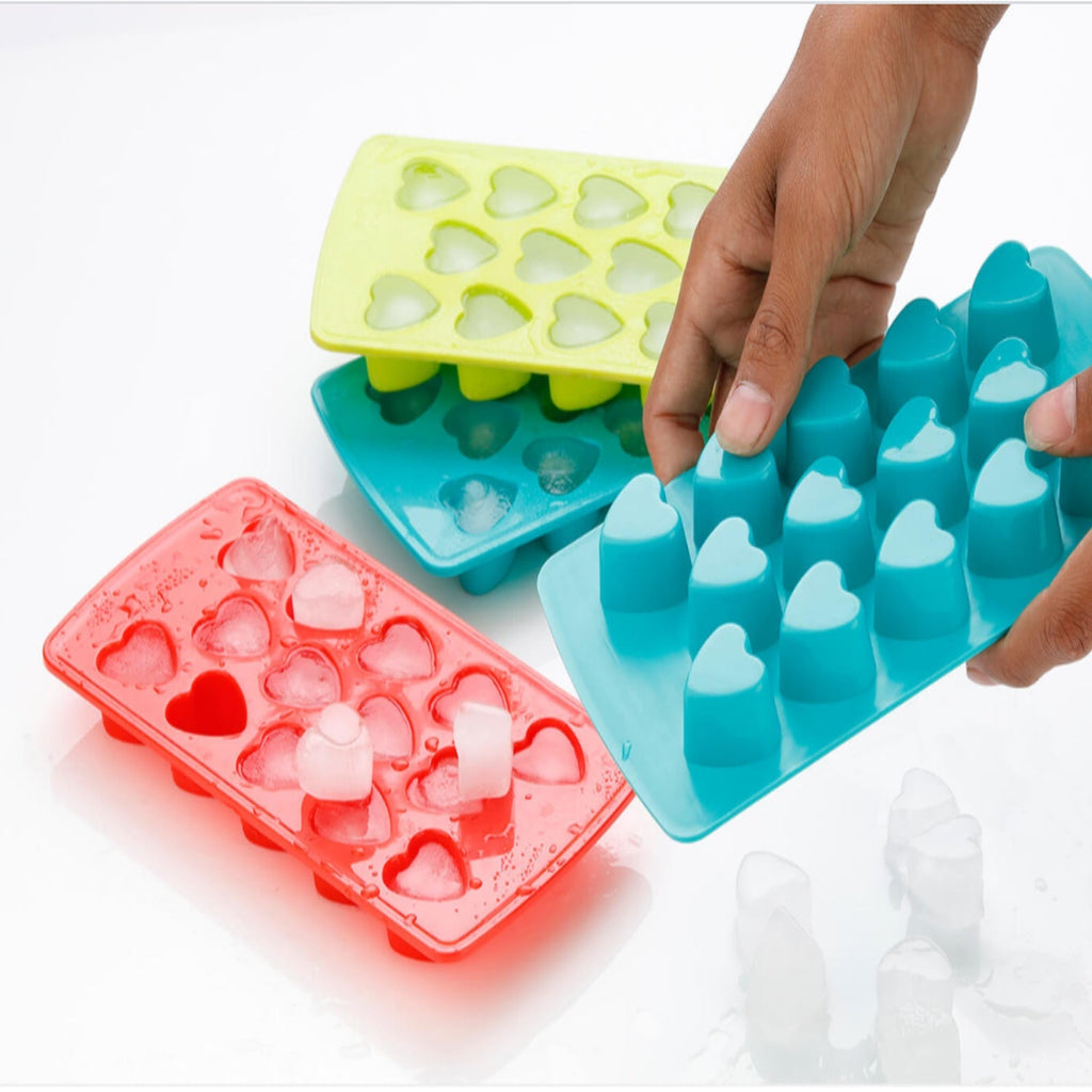 Heart Shape Ice Cube & Candy Tray – 14 Cavities (Multicolor)
