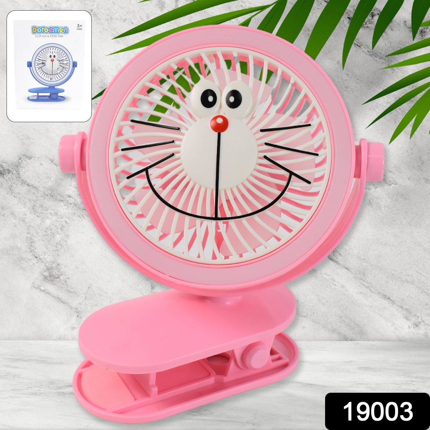 USB Portable Mini Desk Fan with Light – Personal Table Fan for Office, School & Home Use (1 PC)