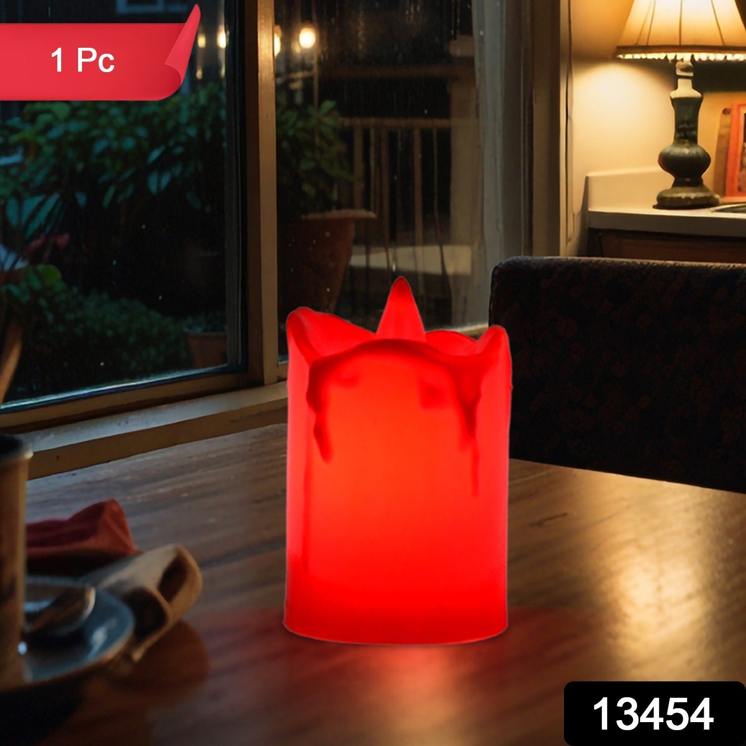 Flameless Melted Design Candles for Decoration, Diwali (1 pc)