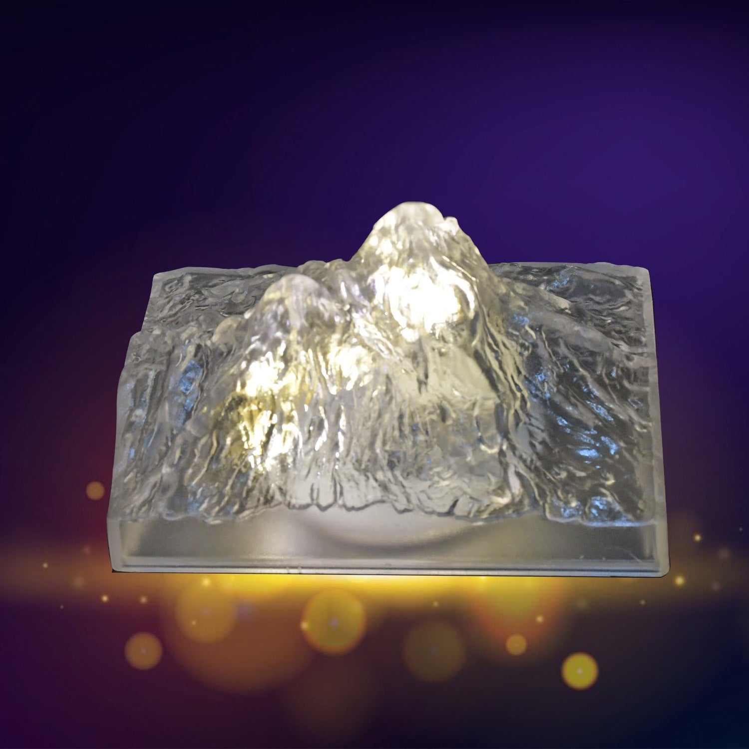 Unique Plastic Night Light: Flameless LED, Diwali (Iceberg Design, Gift)