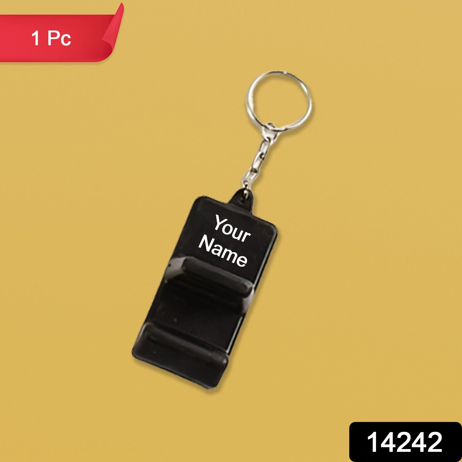 Customized / Personalized Plastic 2-in-1 Mobile Stand Keychain (1 Pc)