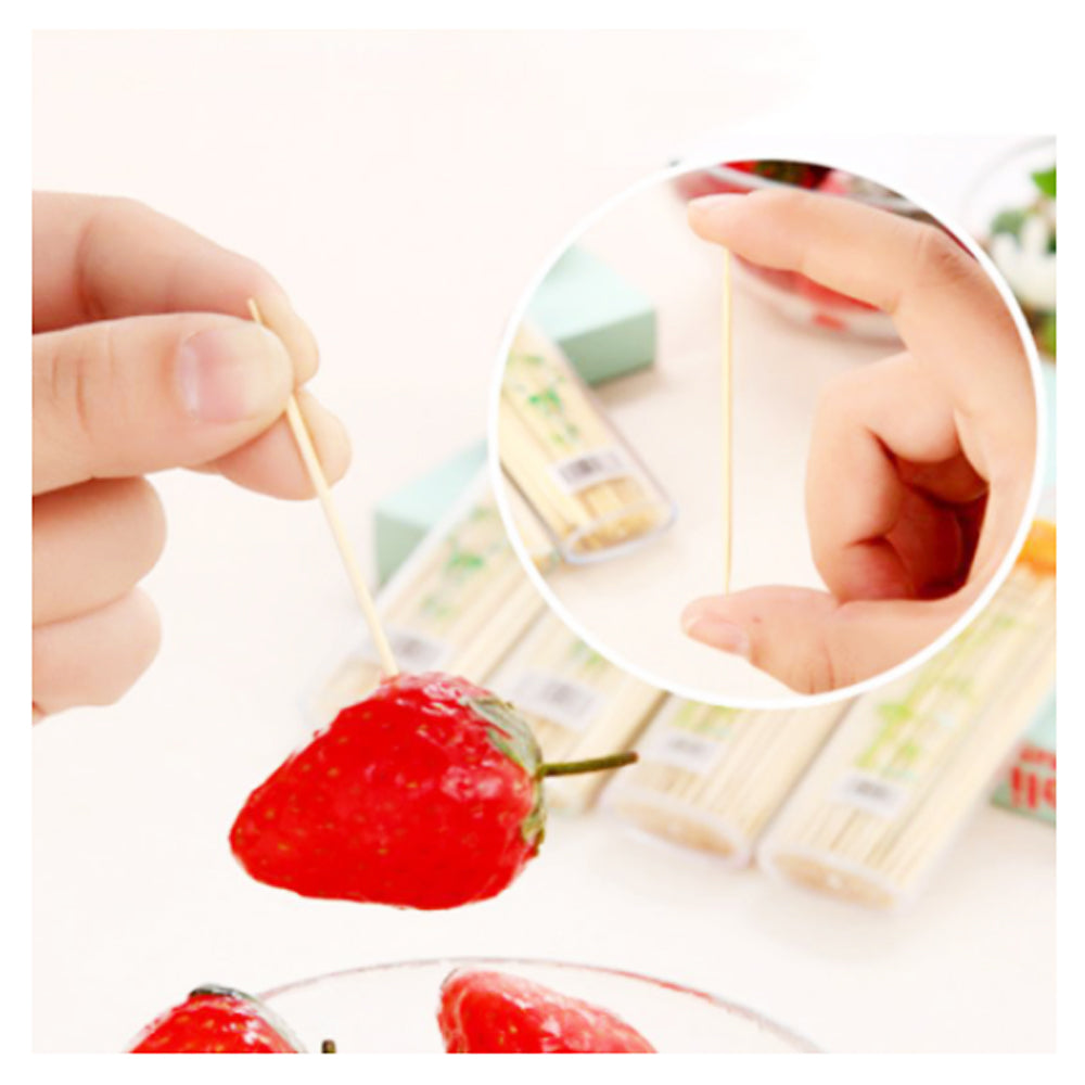 Bamboo Toothpicks with Dispenser Boxq