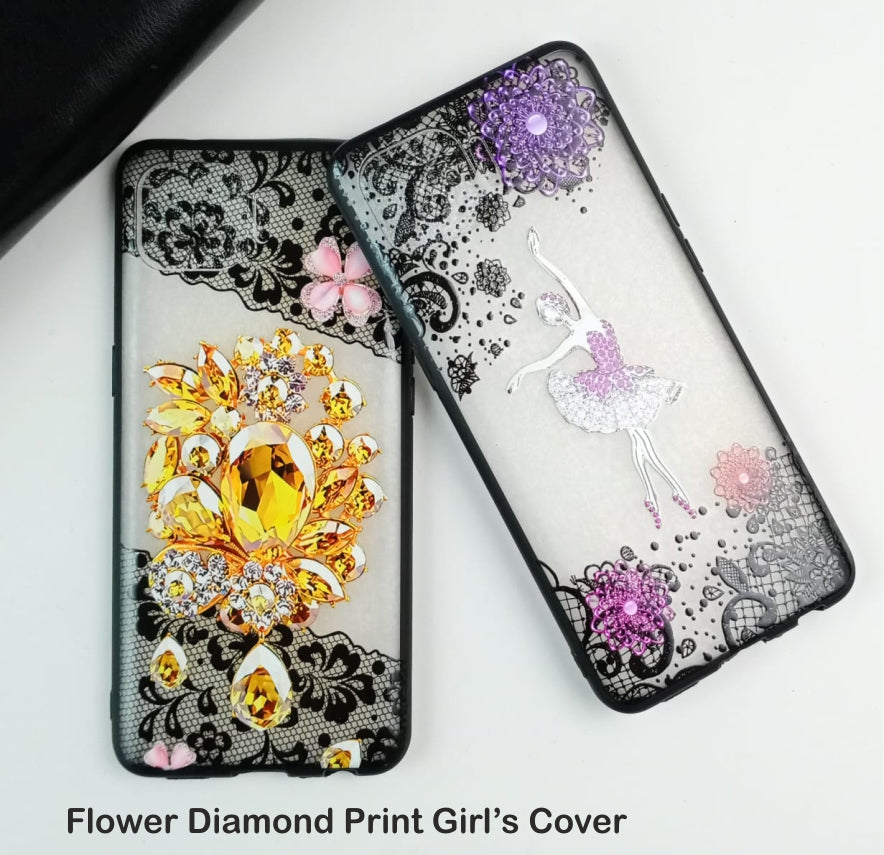 Flower Diamond Print Case Case For Vivo Y53s