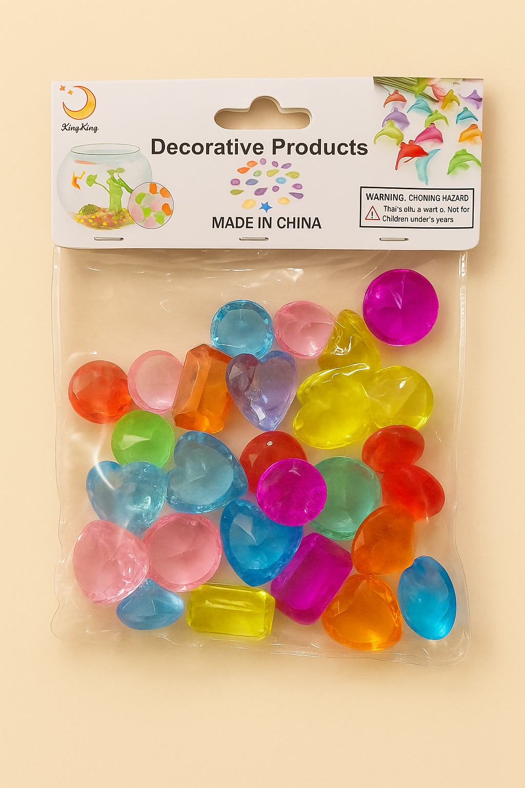 Multicolor Acrylic Gems – Assorted Diamond Cut Decorative Stones for Crafts, Vase Fillers & Party Decor