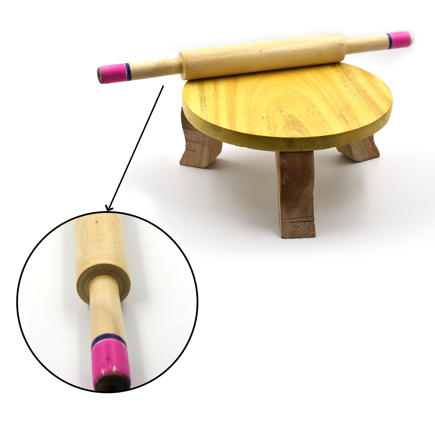 Wooden Roti Maker Belan Used for Home Purposes Including Making Rotis Etc. (Belan Only)