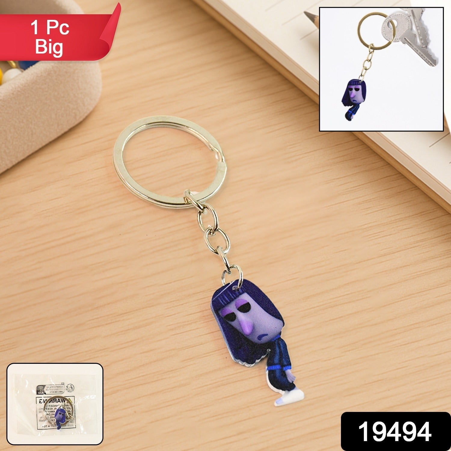 Big Size Cartoon-Themed Character Keychain (1 Pc)