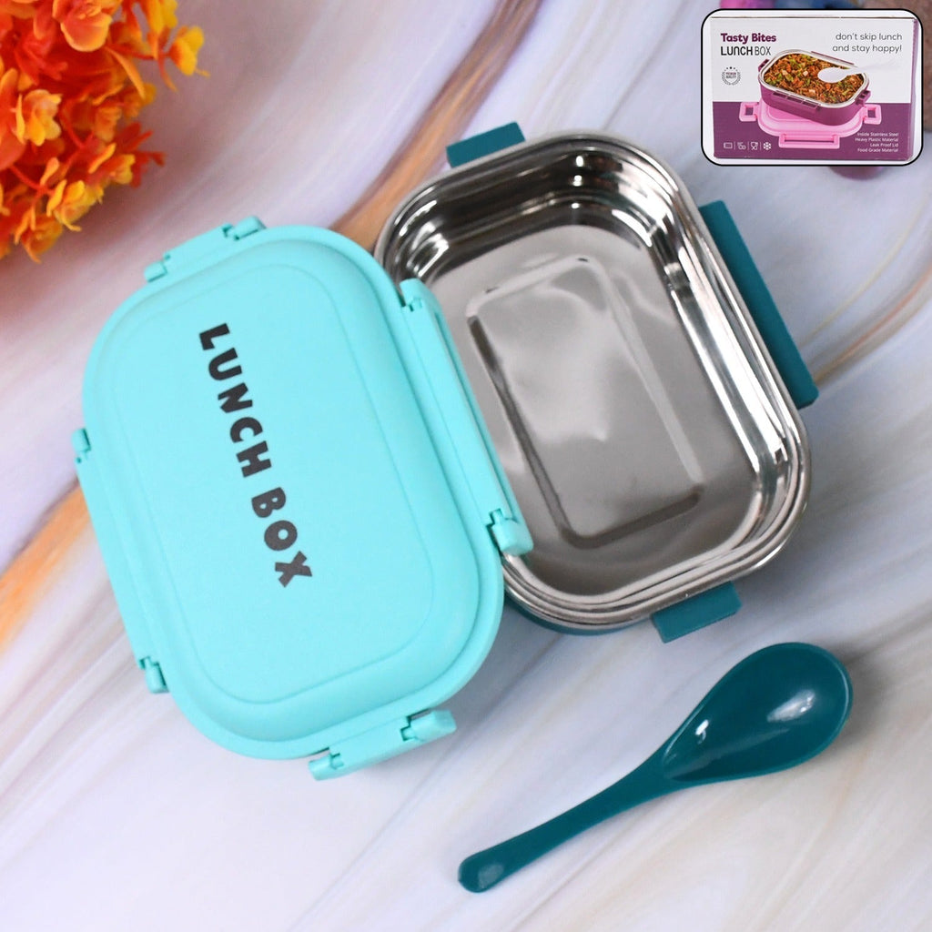 Customize Insulated Testy Stainless Steel Leakproof Lunch Box With Spoon (1 Set)