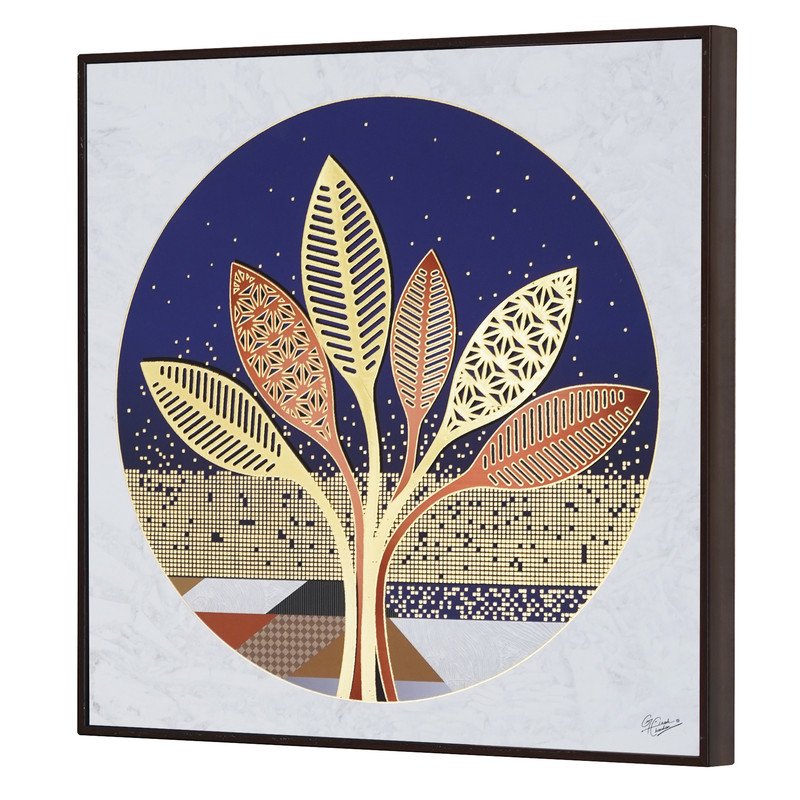Golden Embossed Wall Painting For Home Decoration , Paintings for Living Room , Modern Art Wall Pinting, For Home Decor (12X12 INCH)