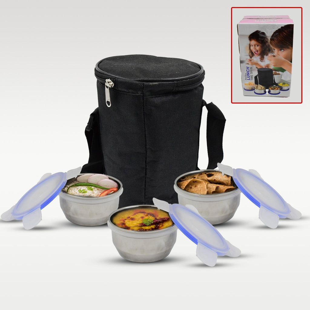 Stainless Steel Lunch Box - Multi-Compartment Airtight Container for Office, School & Travel