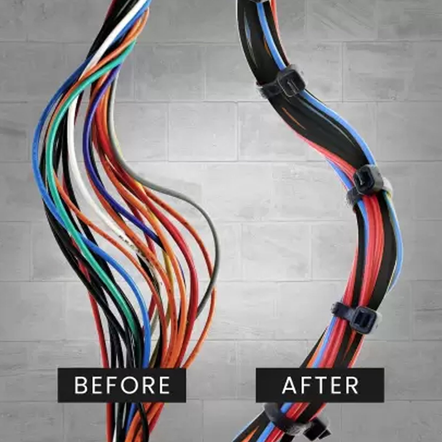 3×100 MM Nylon Self Locking Cable Ties, Heavy Duty Strong Zip Wire Tie. Pack of 100pc - Black