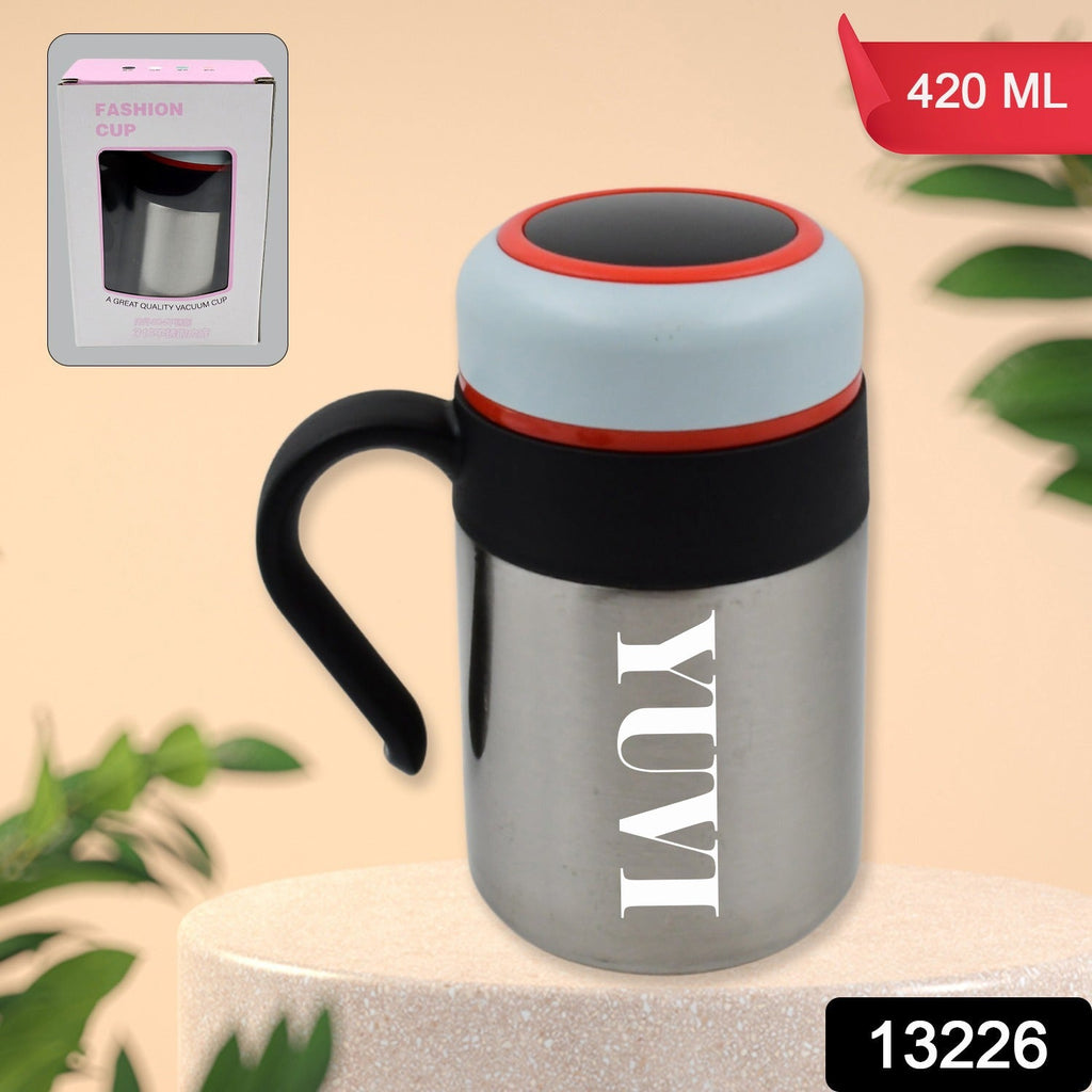 Customize Stainless Steel Mug / Bottle Vacuum Insulated Cup With Handle & Small Cup, Tumbler (420 ML)