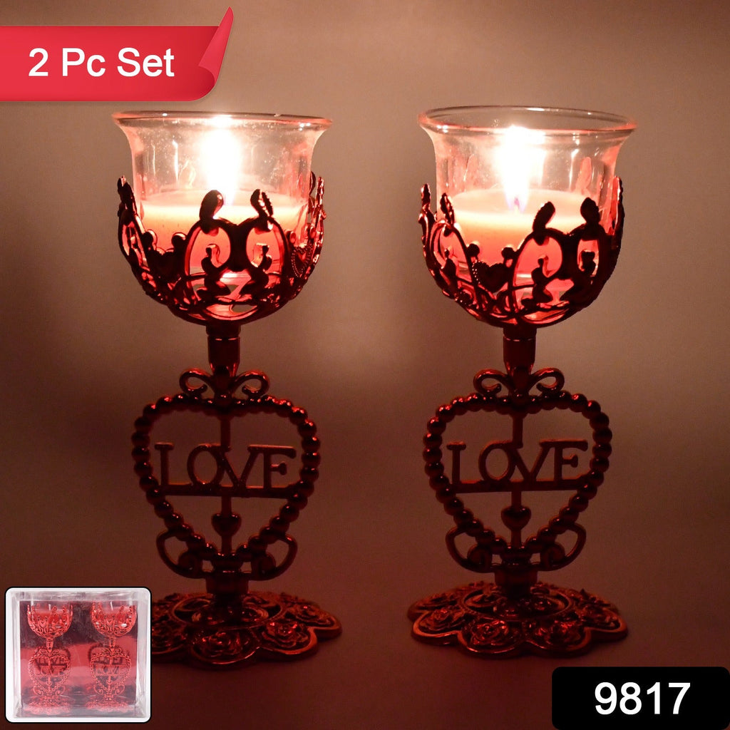 Tea Lights Holder Candle Stand, Diwali (2 Pc Set)