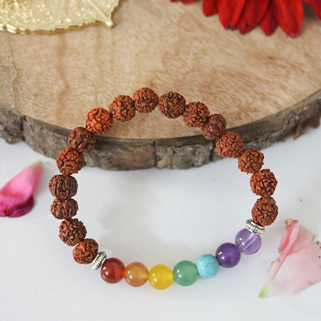 7 Chakra Rudraksha   Bracelet