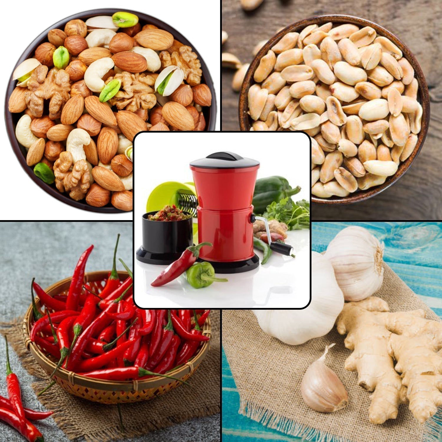 Customize Round Chilly Cutter and grinder tool with effective sharp chopping and cutting blade system.